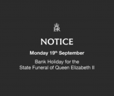 Image: We are closed on Monday 19th September.